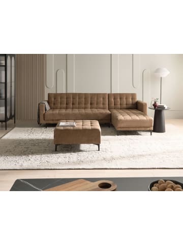 Beliani 3-tlg Modulsofa ABERDEEN in Braun/Schwarz