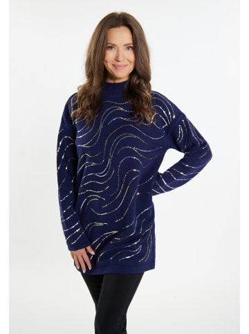 usha BLACK LABEL Damen Strick Pullover in Marine