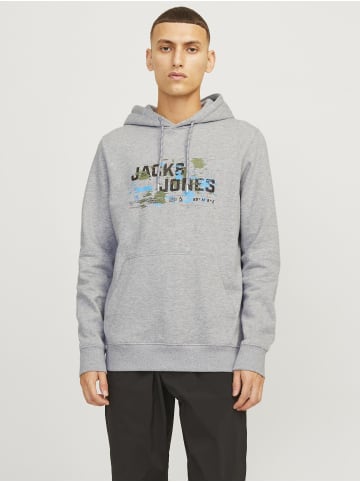 Jack & Jones Kapuzenpullover in Light Grey Melange