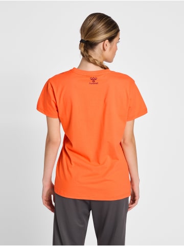Hummel T-Shirt Hmloffgrid Damen in NASTURTIUM/RHUBARB
