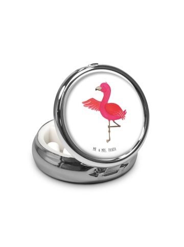 Mr. & Mrs. Panda Tablettenbox Flamingo Yoga ohne Spruch in Weiß