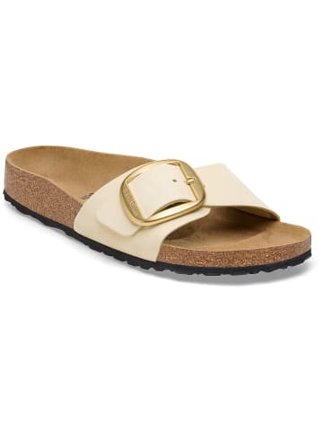 Birkenstock Sandale Madrid Big Buckle Nubuck Leather in Beige