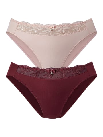 nuance Slip in weinrot+rosa