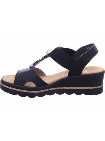 rieker Keilsandalette in schwarz