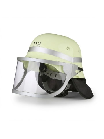 relaxdays 2 x Feuerwehrhelm in Gelb - (B)22,5x (H)24,5 x (T)28 cm