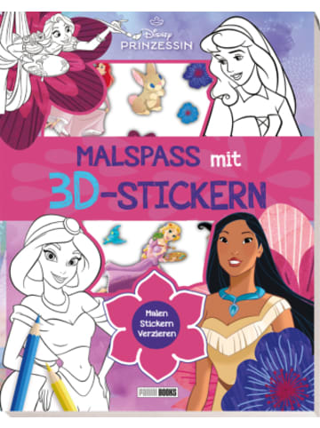 Panini Books Buch - Disney Prinzessin: Malspaß mit 3D-Stickern