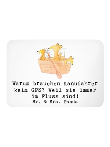 Mr. & Mrs. Panda Magnet Kanu Lebensweg mit Spruch in Weiß