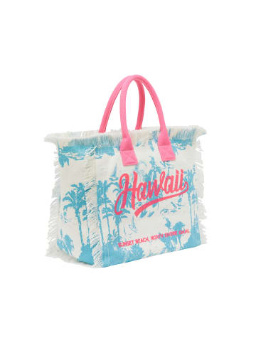 IZIA Women Tote Bag in Blue White