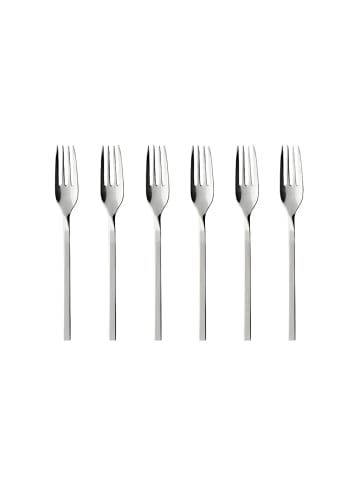 Villeroy & Boch Kuchengabel 6 Stk NewWave in Edelstahl