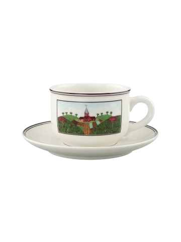 Villeroy & Boch Teetasse mit Untertasse Design Naif in Bunt 250 ml in bunt