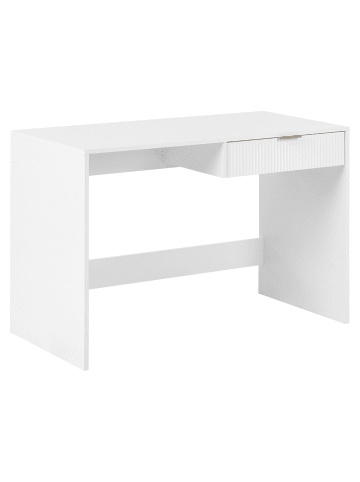 Beliani Schreibtisch LUTETIA in Weiß/Gold - (W) 120 x (H) 78 x (L) 60 cm