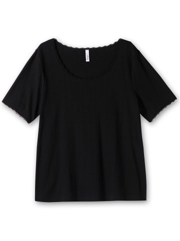 sheego T-Shirt in schwarz