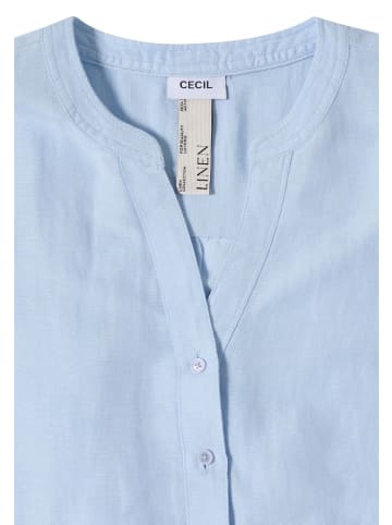 Cecil 3/4-Arm Bluse aus Leinenmix in Blau