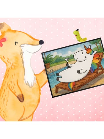 Mr. & Mrs. Panda schreibtischunterlage Einhorn Blümchentail Design o... in Weiß