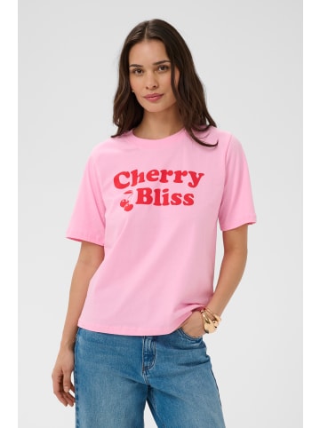 Kaffe T-Shirt kurzarm KAcherie Regular fit in Pink Frosting