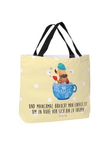 Mr. & Mrs. Panda Reisetasche Nachtfalter Schaumbad mit Spruch in Gelb Pastell