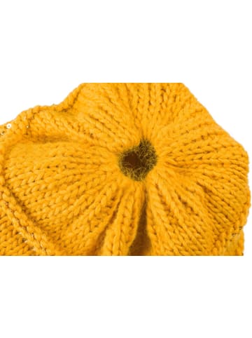 styleBREAKER Strick Mütze in Curry