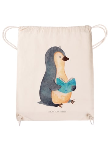 Mr. & Mrs. Panda Tasche Pinguin Buch ohne Spruch in Creme