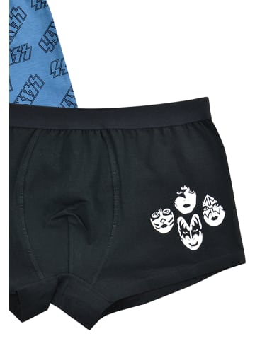 Kiss 4er Pack KISS Boxershorts in blau/schwarz