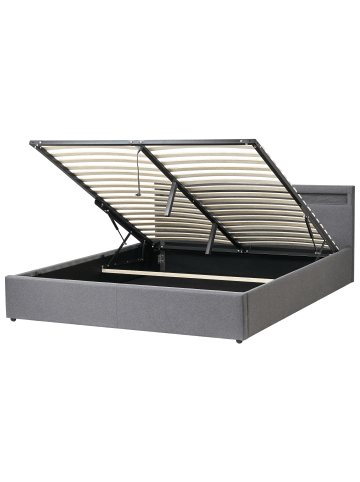 Beliani Doppelbett ARMELLE in Grau/Bunt - (W) 188 x (H) 83 x (L) 216 cm