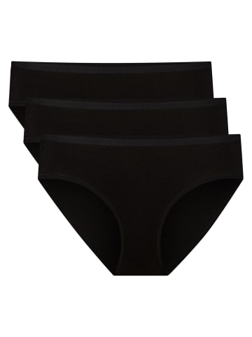 Bamboo Basics Slip 3er Pack in Schwarz