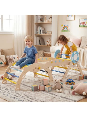 COSTWAY Klettergerüst Indoor 3er Set ab 1 Jahr in Blau