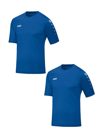 Jako Trikot 2er-Set Kurzarm Rundhals Moderne Uni-Optik in Blau-2