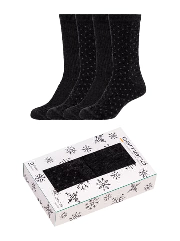 camano Socken 4er Pack warm & cozy in Schwarz