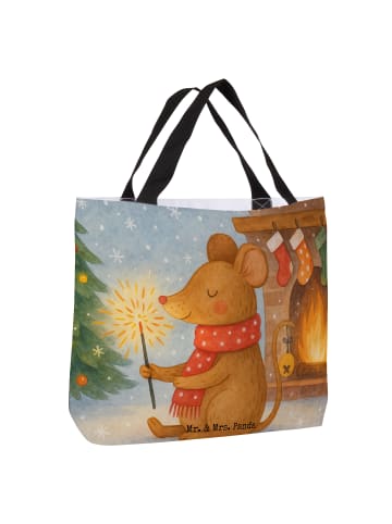 Mr. & Mrs. Panda Tasche Maus Weihnachten Design ohne Spruch in Weiß