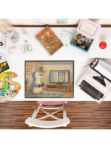 Mr. & Mrs. Panda Schreibtischunterlage Pinguin Zocken Design ohn... in Weiß