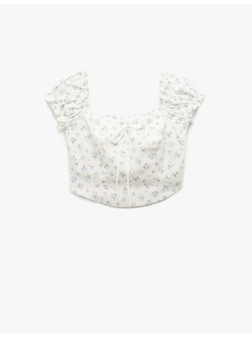 KOTON Bluse in Hellblau gemustert