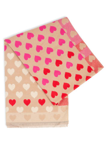 Marie Lund Schal in melange rot - 0001