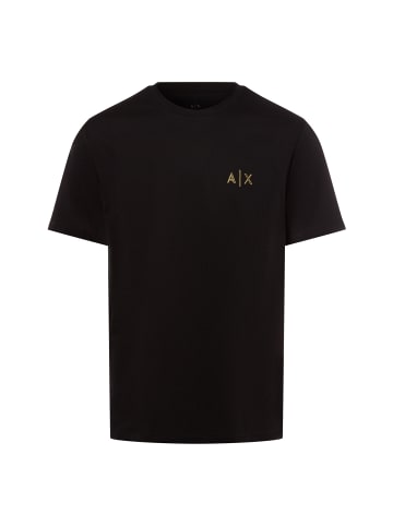 Armani Exchange T-Shirt in schwarz gold