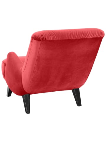 58 aufm Kessel Sessel Kajsa 71x80x101 Bezug Samtvelours Buche schwarz/rot