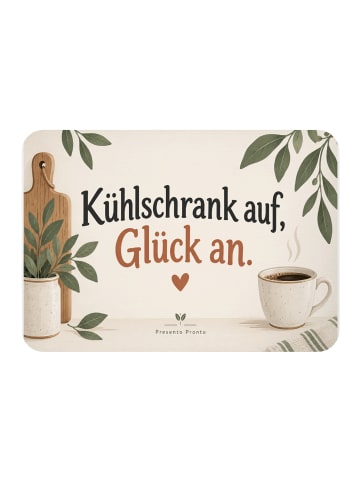 Magnet Kaffeetasse skandinavisch Design mit Spruch in Weiß