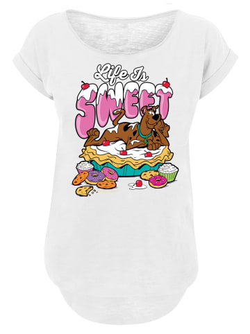 F4NT4STIC Long Cut T-Shirt Scooby Doo Life Is Sweet in weiß