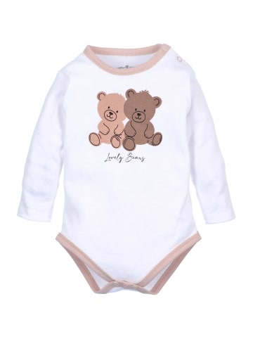 Nini Langarmbody Teddybär in weiss