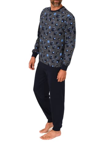 NORMANN Schlafanzug langarm Bündchen - 88793 in navy