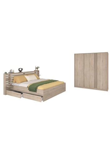 58 aufm Kessel SCHLAFZIMMER-SET 3-tlg. Parisot Escale 24 Holzdekor Japanische Eiche