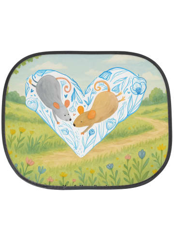 Mr. & Mrs. Panda sonnenschutz Mäuse Herz Design ohne Spruch in Weiß