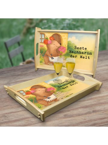 Mr. & Mrs. Panda Tablett Maus Beste Nachbarin der Welt Design mi... in Weiß