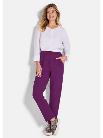 GOLDNER Kurzgröße:  Businesshose SARA mit Komfortbund in beere