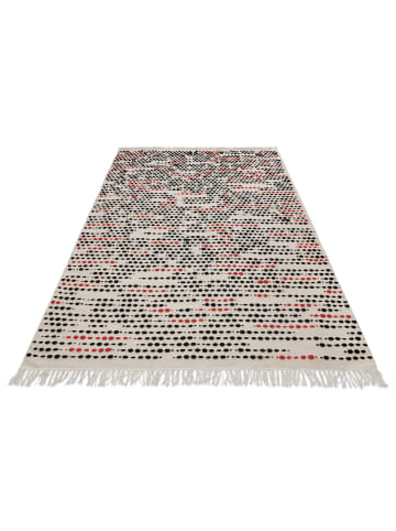 Wecon Home Teppich "London Red" in Creme Beige/Rot/Schwarz