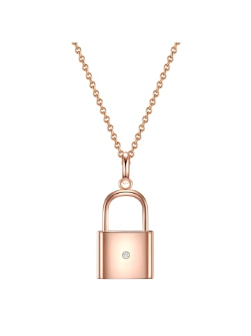 Lulu & Jane Kette Schloß aus Sterling Silber in roségold