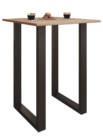 VCM  Holz Bartisch Stehtisch Tisch Tresen Xona 80x50 in Schwarz / Sonoma-Eiche