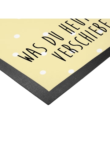 Mr. & Mrs. Panda Türvorleger Quokka Happy mit Spruch in Gelb Pastell