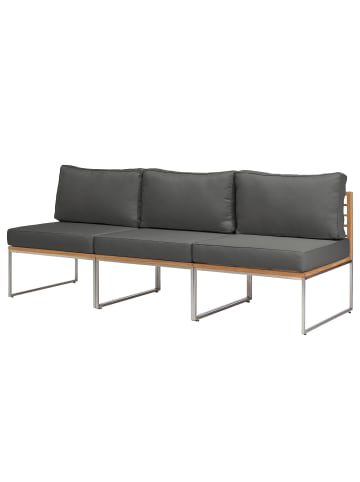 home24 Loungesofa TEAKLINE 3-teilig Kombi B in Anthrazit