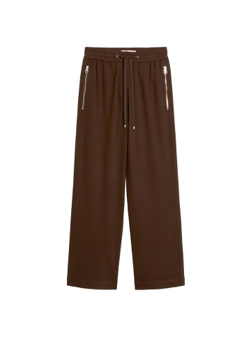 Marc O'Polo Twill-Jerseyhose wide in Shaded Brown