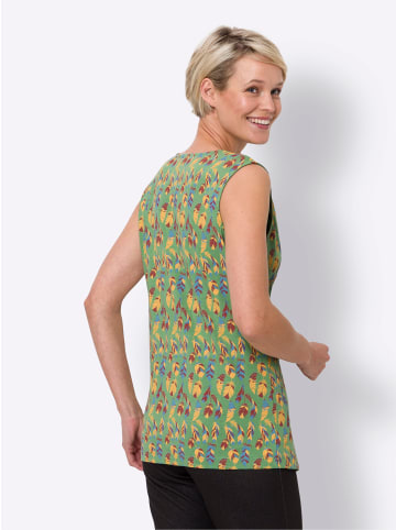 Sieh an! Shirttop in apfel-gelb-bedruckt