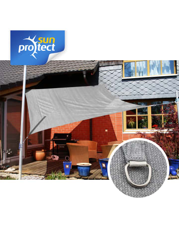 Gartenia sunprotect Professional Sonnensegel, 3,6 x 3,6 m, Quadrat, grausilber in Grausilber